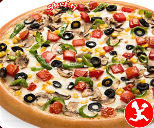 Пицца с овощами большая