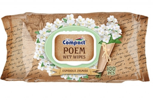 Влажные салфетки poem jasmine Compact 100шт