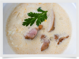 Куриный суп с рисом и яйцом / Chicken soup with rice and egg (250 г)