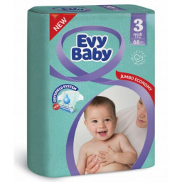 Подгузники Evy Baby 3 midii 5-9кг 68шт