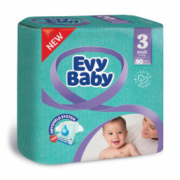 Подгузники Evy Baby 3 midii 5-9кг 90шт