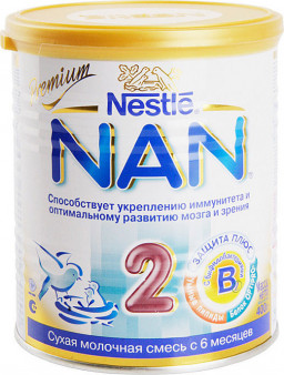 Сухая молочная смесь NAN №2 ж/б 400гр