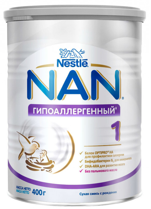 Сухая смесь гипоаллергеный NAN №1-2