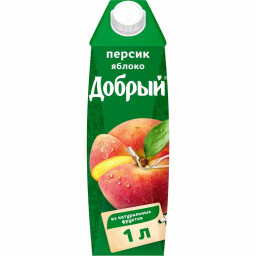 Сок персик-яблоко Добрый 1л