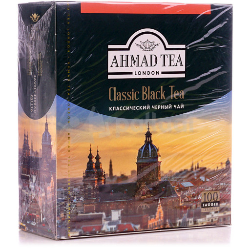 Чай черный classic с ярлыком "Ахмад" 100пак