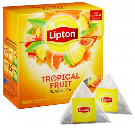 Чай пирамидки tropical fruit "Lipton" 20пак